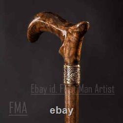 VIP Derby Wooden Walking Stick Exclusive Accessory Design Cane Christmas Gift A