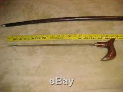 Very Old Vintage Wooden Walking Stick/sword Total Length 36 Inches 2 Pieces