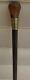 Very Tall Metal Wooden Knob Thin Cane Walking Stick 41 Blanchard 1 Sturdy Brass
