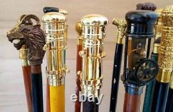 Victorian Ornate Vintage Cast Multiple Handcrafted Walking Cane Sticks & Stand