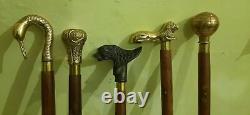 Victorian Walking Stick With Different Handle Wooden Walking Stick Lot of 5 Unit