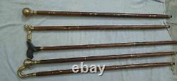Victorian Walking Stick With Different Handle Wooden Walking Stick Lot of 5 Unit