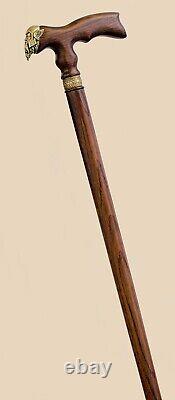 Viking Wood Cane Walking Stick for Men Fancy Carved Wooden Canes Thor
