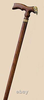 Viking Wood Cane Walking Stick for Men Fancy Carved Wooden Canes Thor