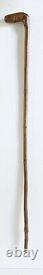 Vintage 34.5 Tree Root Swagger Stick Victorian Handmade Wooden Walking Cane