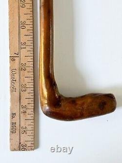 Vintage 34.5 Tree Root Swagger Stick Victorian Handmade Wooden Walking Cane