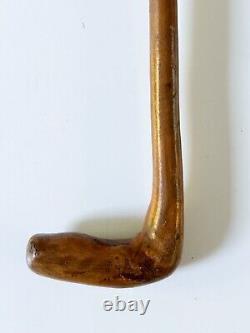 Vintage 34.5 Tree Root Swagger Stick Victorian Handmade Wooden Walking Cane