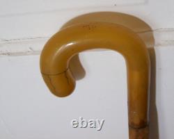 Vintage Antique Butterscotch Bakelite Horn Walking Stick Cane