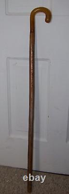 Vintage Antique Butterscotch Bakelite Horn Walking Stick Cane