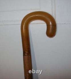 Vintage Antique Butterscotch Bakelite Horn Walking Stick Cane