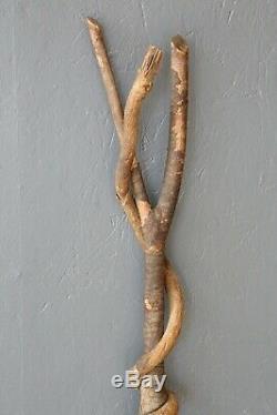 Vintage Antique Tree Wood Walking Stick Cane Snake Branch Wooden stick