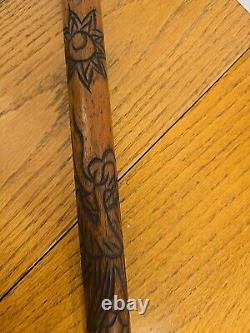 Vintage Billiard Pool Stick Cue Knob Carved Dragon Walking Stick Cane