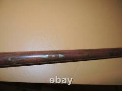 Vintage Cane / Walking Stick 37 brass eagle handle inlaid Walnut wood wooden