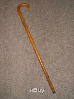 Vintage Circa 1950's Wooden Crook Topped Gadget Tippling Walking Stick/Cane 88cm