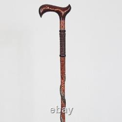 Vintage Custom Walking Stick, Handmade SPECIAL Turkish Wooden Walking Cane IS-15