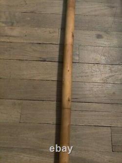 Vintage Donkey Wooden And Brass Walking Cane Stick 34 1/2 inches