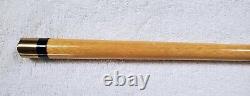 Vintage Hand Carved Wood & Brass Walking Stick/Cane & Hidden Pool Cue