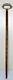 Vintage Hand Carved Wooden Cane Wood Brass Inlay Lucky Walking Stick Clover Art
