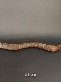 Vintage Handcarved Snake walking stick 36.5