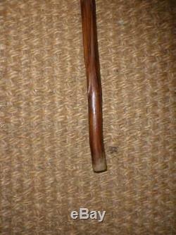 Vintage Japanese Dragon Top Carved Wooden Shaft Walking Stick