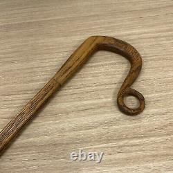 Vintage Oak Hardwood Shepherds Loop Crook Handle Walking Stick Cane 41