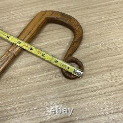 Vintage Oak Hardwood Shepherds Loop Crook Handle Walking Stick Cane 41