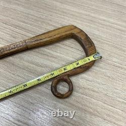 Vintage Oak Hardwood Shepherds Loop Crook Handle Walking Stick Cane 41