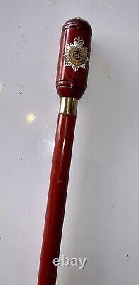 Vintage ROYAL CORPS OF TRANSPORT Wooden Swagger Stick Walking Cane British