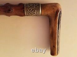 Vintage Russian Wooden Cane Walking Stick 31