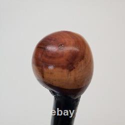 Vintage Shillelagh Irish Walking Stick Blackthorn Lacquered with Metal Tip 36