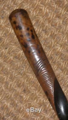 Vintage Solid Wooden Twisted Hand Carved Walking Stick / Dress Cane 83cm