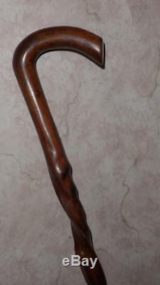 Vintage Twisted Wooden Walking Stick 85cm