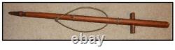 Vintage Walking Cane / Gadget Stick Hand Made Wood With Poker And Wire Ring