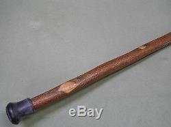 Vintage Walnut Old Folk Art Wooden Walking Stick Cane 37