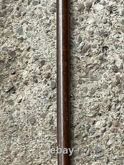 Vintage Whippet Greyhound Double 2 Dog Head Walking Stick Wooden Cane 36 inch