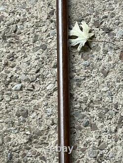 Vintage Whippet Greyhound Double 2 Dog Head Walking Stick Wooden Cane 36 inch