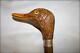 Vintage Wooden Dress Cane/walking Stick With Duck's Head Top
