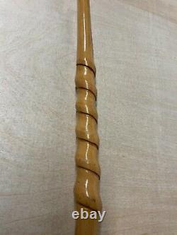 Vintage Wooden Walking Cane Walking Stick Dragon Handle Stone Orb Hand Carved 39
