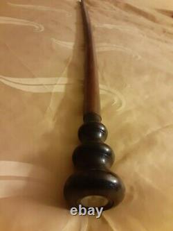 Vintage Wooden Walking Stick Cane With Compass 36