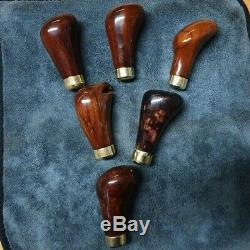 Vintage wooden gear knobs / walking stick handles