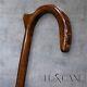 Walking Cane Men Women Seniors Mobility Palm Rest Hickory Wooden Masters Usa A31