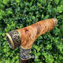 Walking Cane Walking Stick Handmade Wooden Cane Exclusive and Unique Design X89