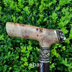 Walking Cane Walking Stick Handmade Wooden Cane Stabilized in Cactus Juice Y22