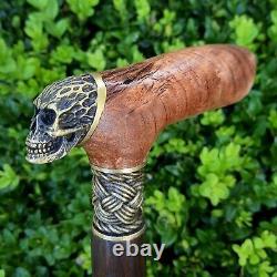 Walking Cane Walking Stick Handmade Wooden Cane Stabilized in Cactus Juice Y36