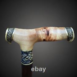 Walking Cane Walking Stick New Wooden Burl Cane Handmade gift B90