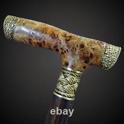 Walking Cane Walking Stick New Wooden Burl Cane Handmade gift L91