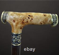 Walking Cane Walking Stick New Wooden Burl Cane Handmade gift L95