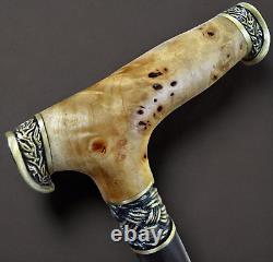 Walking Cane Walking Stick New Wooden Burl Cane Handmade gift L95