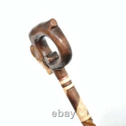 Walking Cane Walking Stick Wood Wooden Handcrafted Handmade Woodcarving Animals