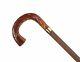 Walking Stick Cane Wooden Handmade With Handle Gift Turtle Curve Vintage Style